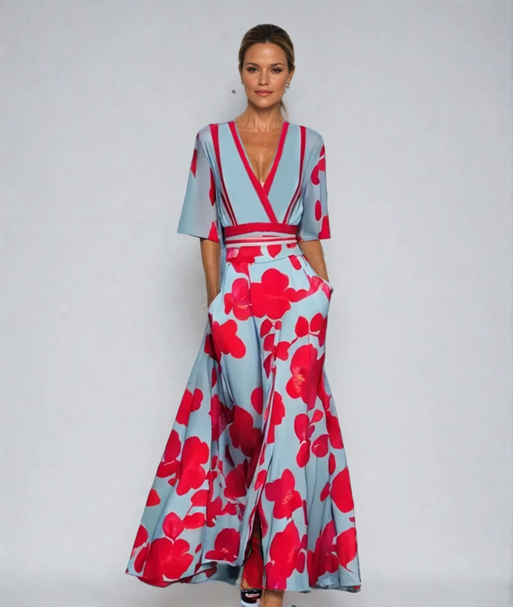 Isabel | Elegant Floral A-Line Dress