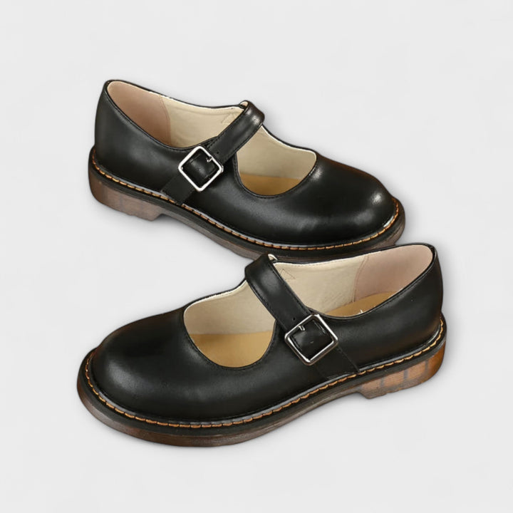 Women's Classic Mary Jane Shoes with Buckle Strap