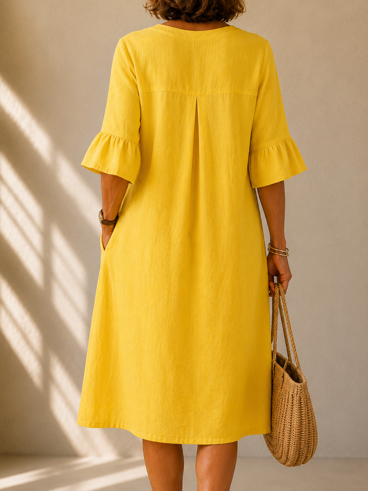 Aveline Loose Button Dress