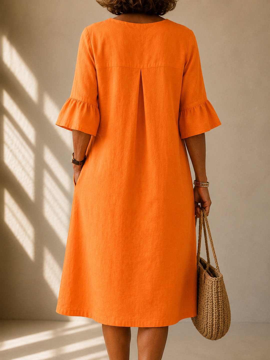 Buttoned V-Neck Dress Mathilde