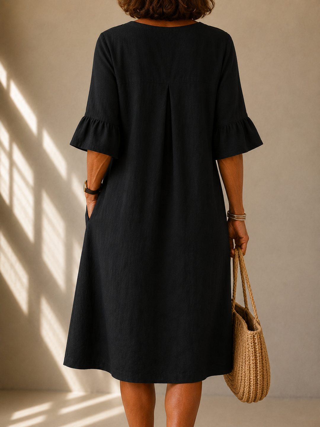 Buttoned Dress with Fluid Cut Isabelle