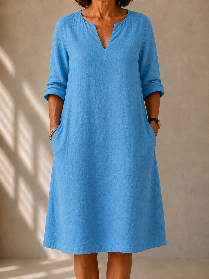 Casual V-Neck Dress Claire
