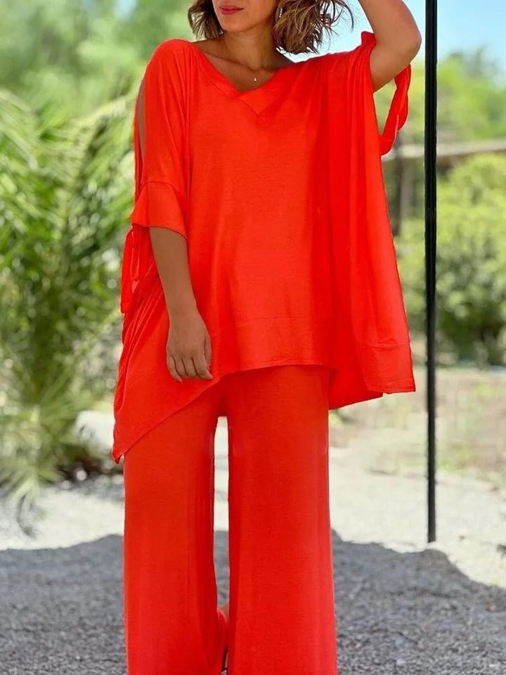 Ursula™ | Open Shoulder Tunic and Trousers Set