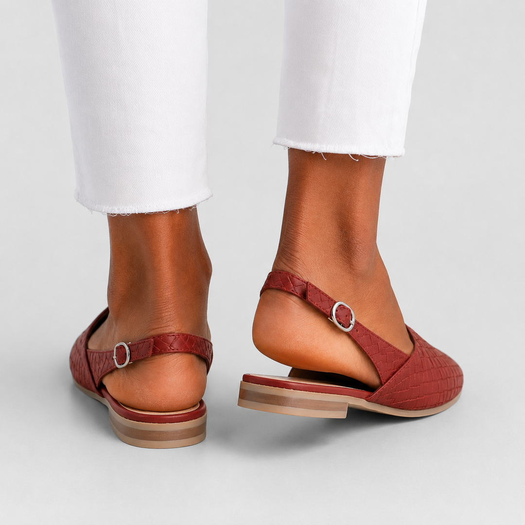 Simone | Woven Loafers with Back Strap
