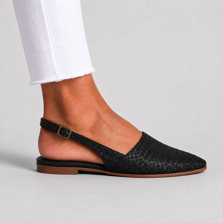 Simone | Woven Loafers with Back Strap