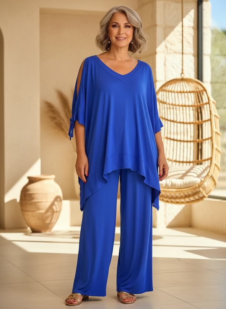 Ursula™ | Open Shoulder Tunic and Trousers Set