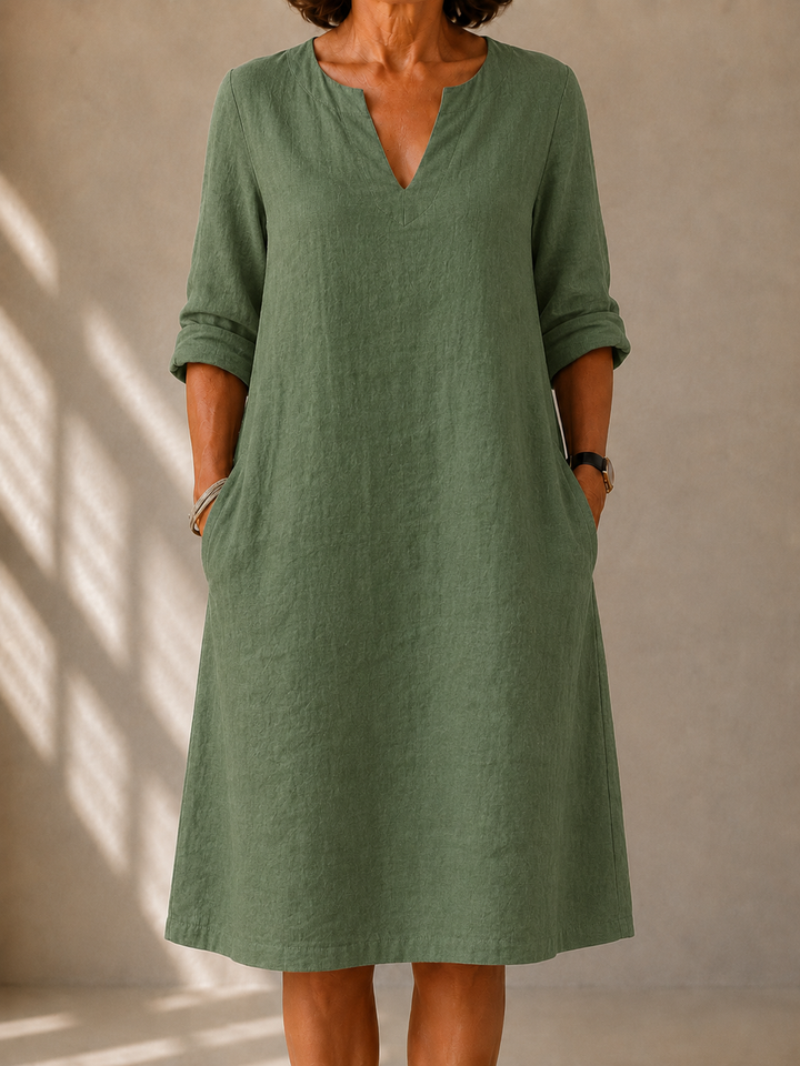 A-Line Dress with Side Pockets Lucie