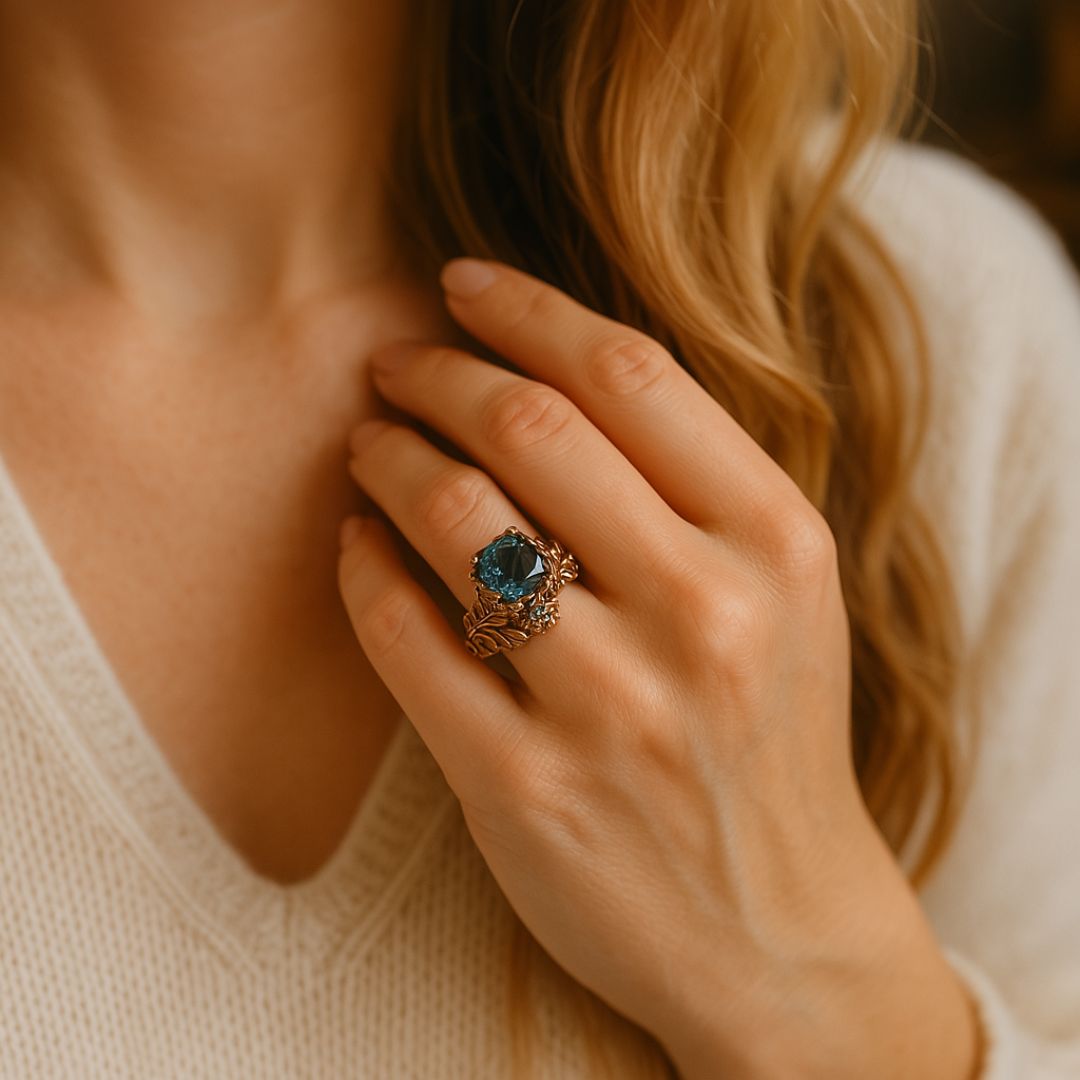 GREEN CRYSTAL RING
