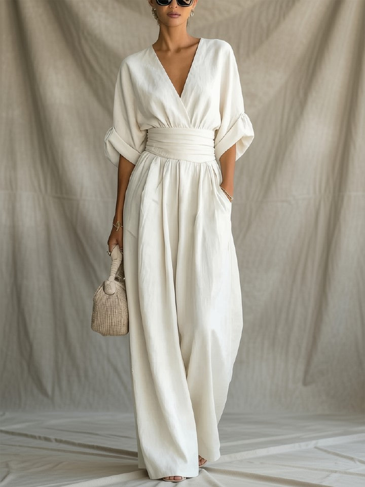 Victoria | Effortless V-Neck Jumpsuit
