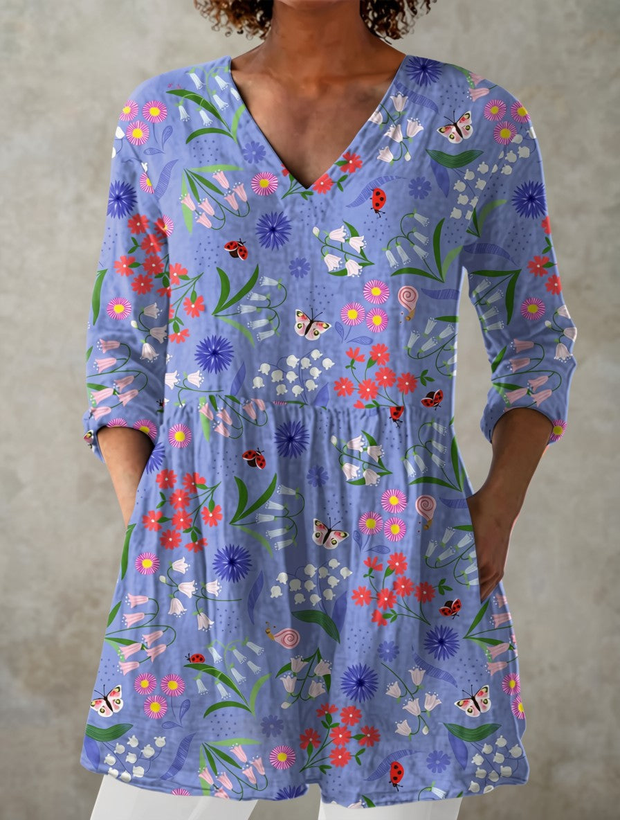 Rosie | Long Blouse with V-Neck