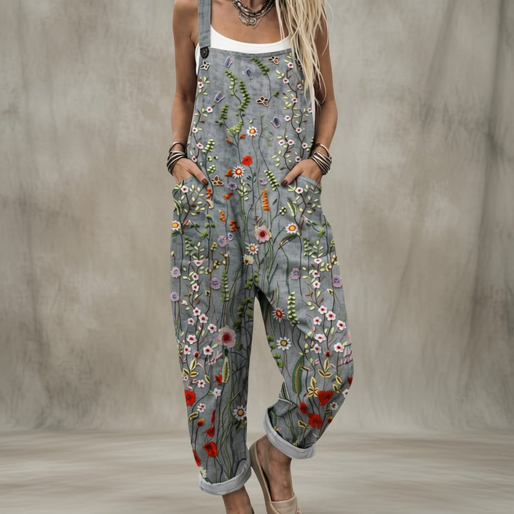 Comfortable Printed Dungarees