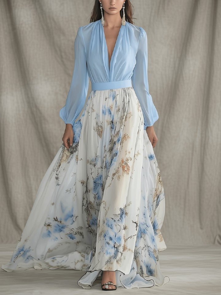 Sarah | Elegant Floral Maxi Dress