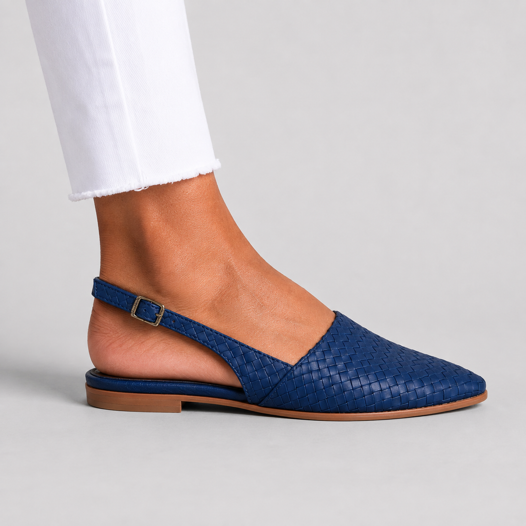 Simone | Woven Loafers with Back Strap